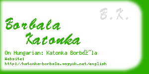 borbala katonka business card